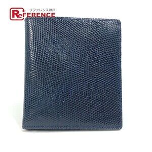 Louis Vuitton Porte Bie Wallet Exotic Leather Bifold Lizard Black